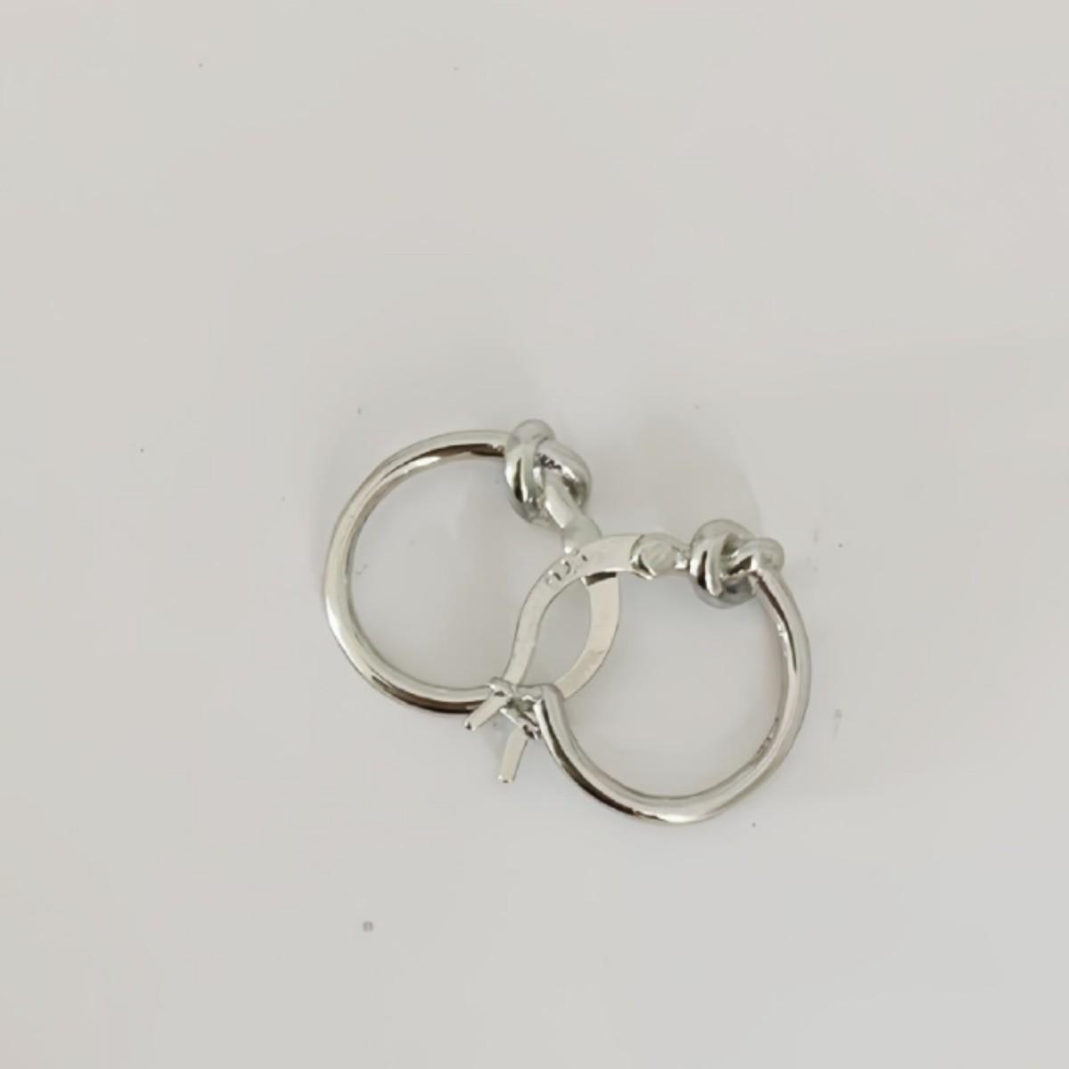 Fashionable Korean-Style Simple Cord Knot Ear Hoops & Earring Backs