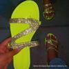 Women's Rhinestone One-Strap Flats
