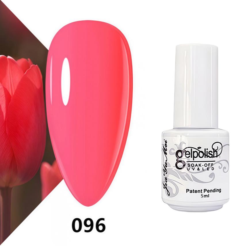 GELPOLISH Nail Art Set: Base, Top Coat, Transparent & White Gel Polishes
