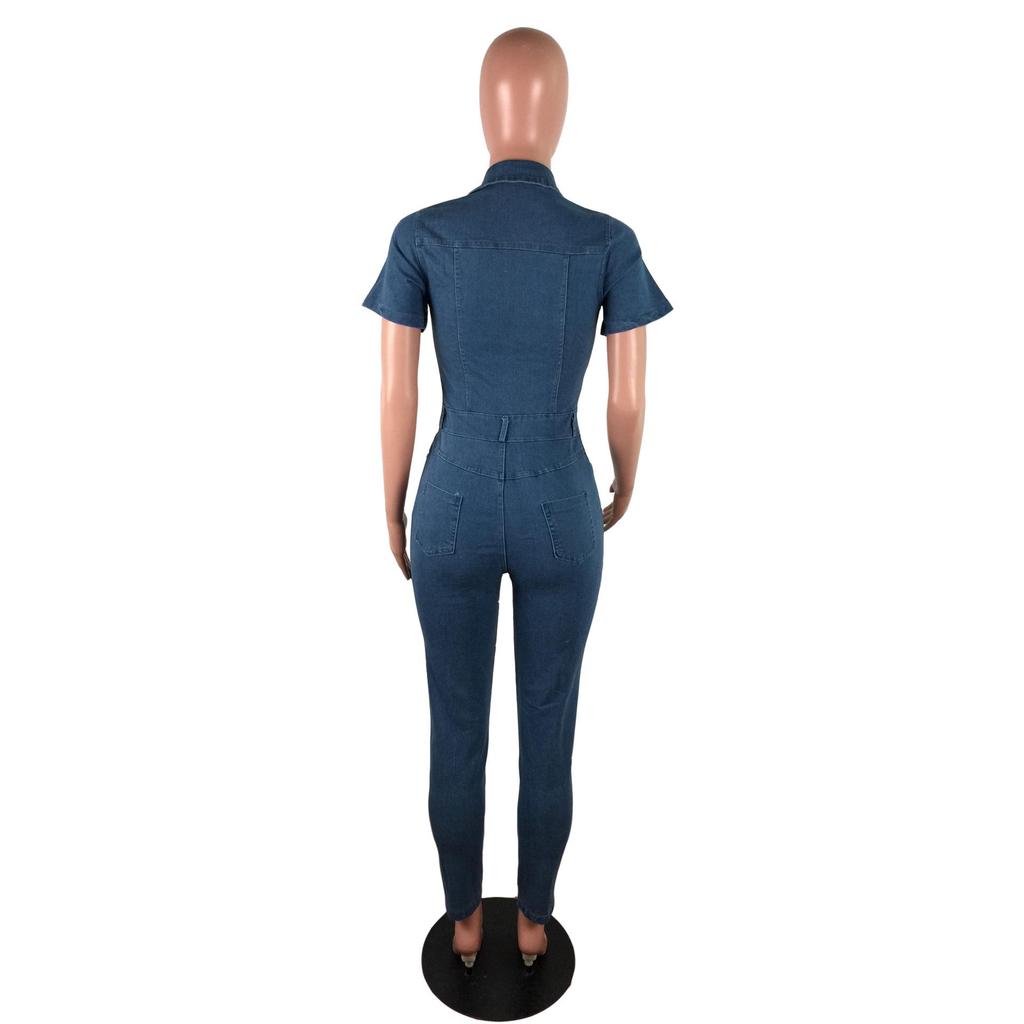 Stylish Sexy Fashion Denim Jumpsuit Available for Sale