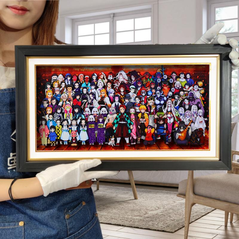 Anime Umgebung Chara Figur Ständer Malerei Handgemachtes Geschenk Zangetsu Familie Ganzes Bild Handgemachtes Spielzeug Sammlerstück
