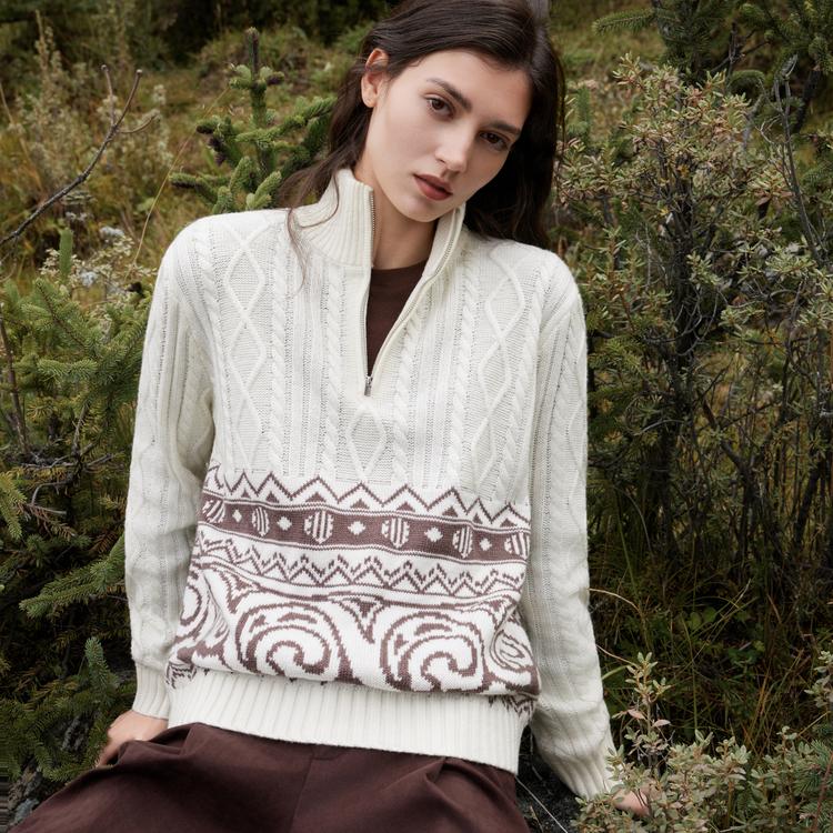 ELLE French Style Pullover Lazy Retro Casual Loose Versatile Comfortable Long Sleeve Sweater Women Sweater EM53285