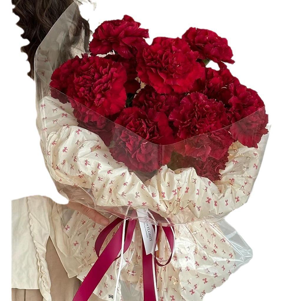 Taze Çiçek Buketi Ambalajı İçin 38g Kalın Baskılı Fiyonk Doku Kağıdı Paketi