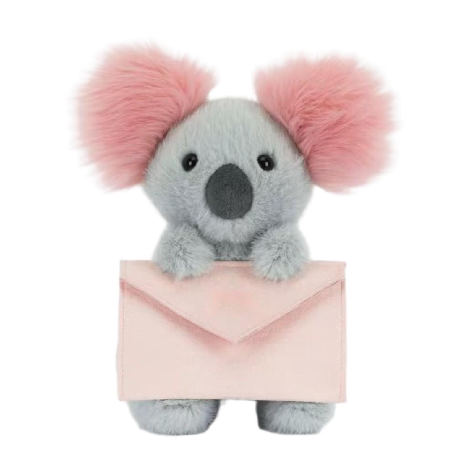 

Plush Koala Stuffed Animal Toy with Envelope Soft Fluffy Material Cute Gift for Children and Collectors Home Decor One Size белый