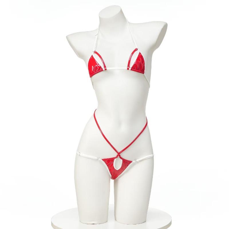 

Сексуальное белье Сексуальное мини кожаное из трех частей, горячий горячий униформный соблазнительный костюм для шоу бикини average size