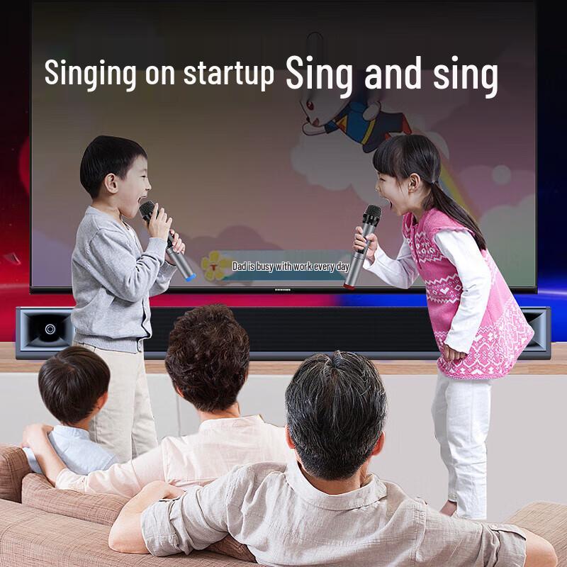 Newmine G-507 TV Soundbar Home Theater System with Dual Mics