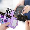 Flower Crossbody Card Holder Case with Lanyard for iPhone 13, 14, 16, 17 Pro