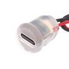 1/3/5Pcs Type C Female Socket Jack Connectors Waterproof 2 Wire Pigtail Cable With Led Lights 3A 5V Fast Charger Power Port