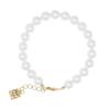 jewelCOUNTY Classic Anagram Pearl Bralcet[White/92.5Silver]