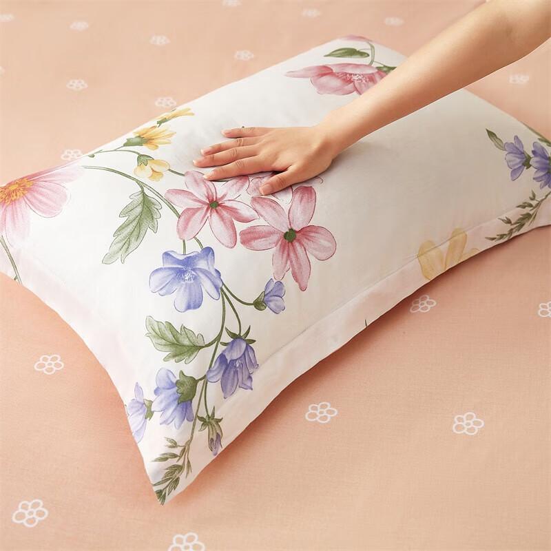 Tangna Heimtextilien Reines Baumwoll-Bettwäscheset 4-teilig - Elegante Blumenmuster