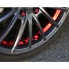 MONSTER SPORT 680500-0000R Air Valve Cap, Red, Set of 4, Automobile, Universal Aluminum, Shaved Anodized Finish, Barrel Shape X Knurling