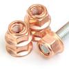 M8 Hexagonal Copper-plated Nuts Car Exhaust Pipe Anti-Loosening Nut Turbo Exhaust Stud Hex for BMW 3 Series E30 Accessories