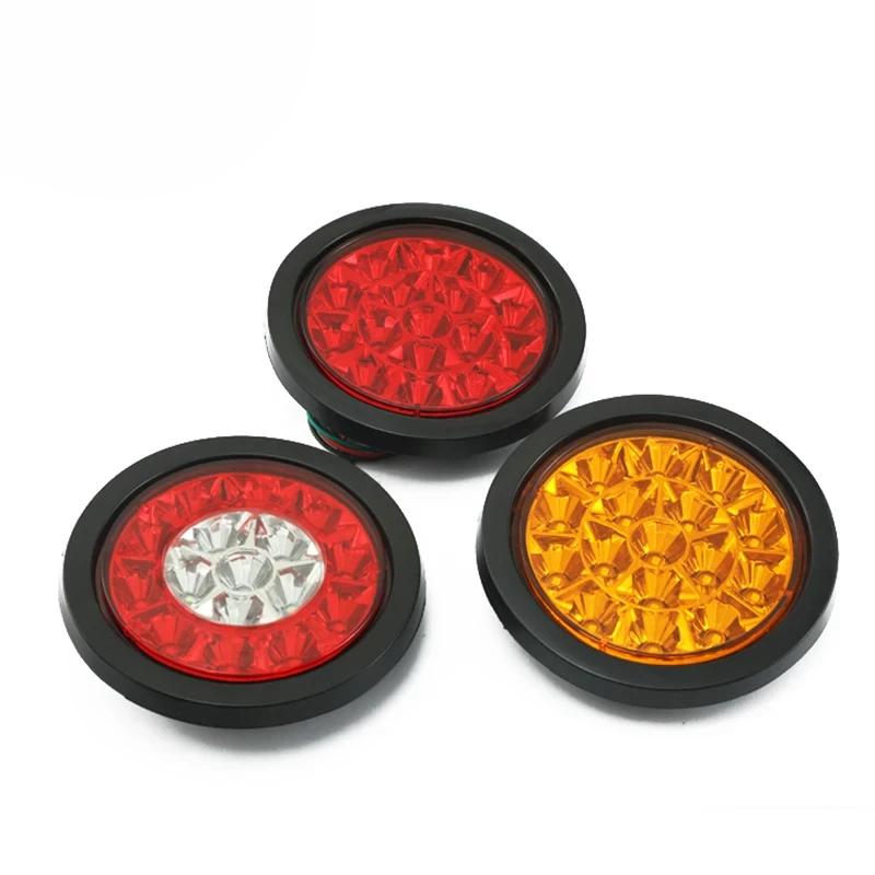 24V Car Tail Light Round Universal LED Signal lamp Truck Side Lights Trailer Night Driving Safety Warning Light Accessories