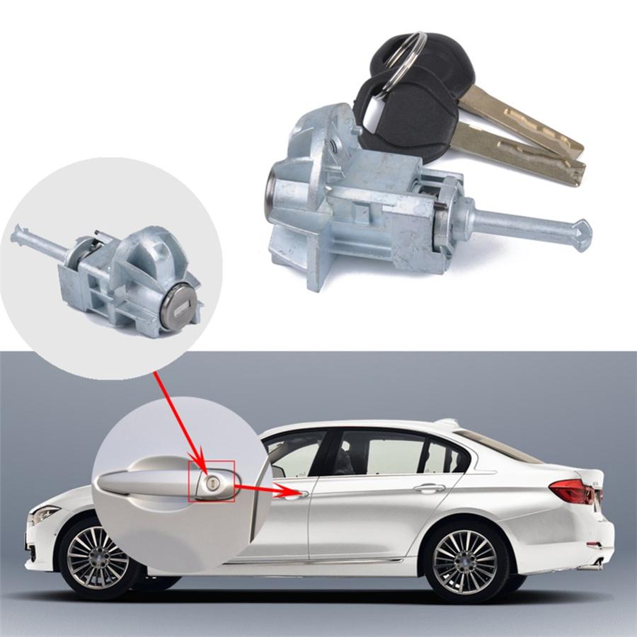 LEFT DRIVER DOOR LOCK CYLINDER BARREL ASSEMBLY W/ KEY Fit For BMW E46 3 SERIES 01-06