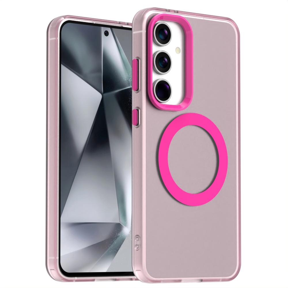 Candy Series For Samsung Galaxy S23 FE Magnetic Case PC+TPU+PET Anti-Drop Phone Cover