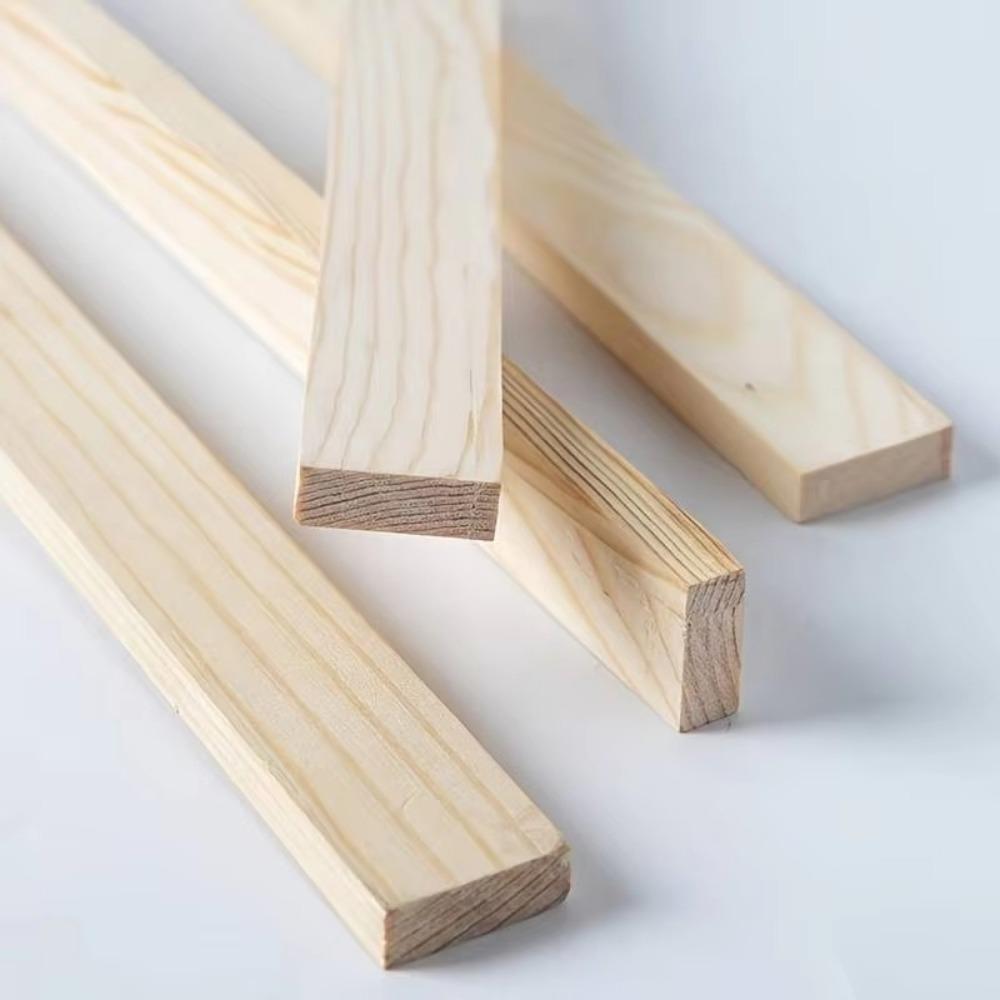 8 Stück Holzplatten-Rollführungs-Set 3mm/5mm/7mm/10mm Hellbeige Teigroller-Führungen Glatte Dickenstreifen Tonroller-Schienen