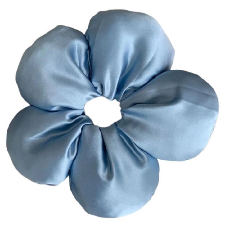Geraffte Scrunchies 3D Blume Floral Haargummi Scrunchies Schwerlast