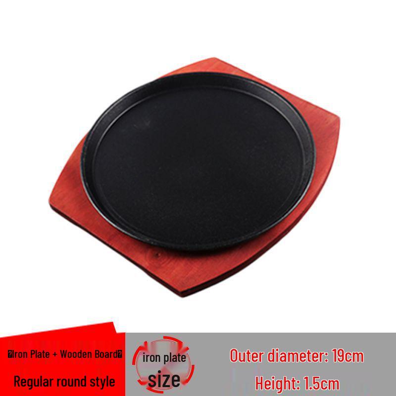 

Багатофункціональна чавунна тепаньякі-плита: Кругла та прямокутна решітка для газового гриля в ресторані або вдома – Ідеально для стейків та риби на грилі