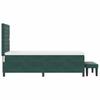 Box Spring Bed with Headboard Dark Green 190 x 90 cm Velvet