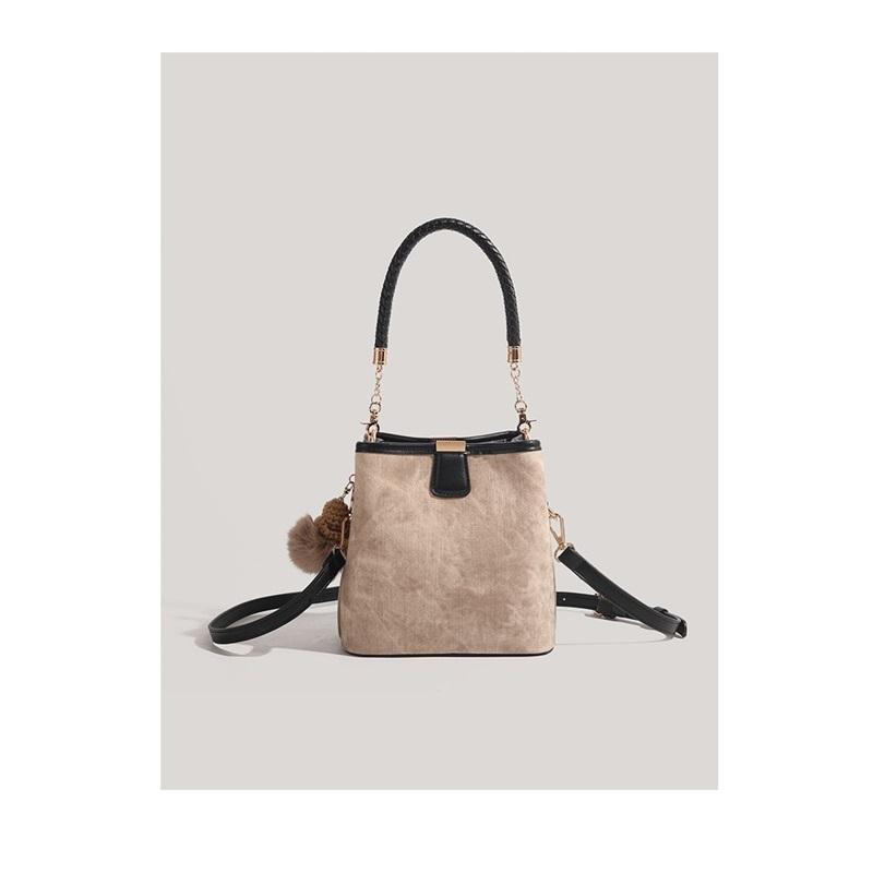 Vintage Bowknot Bucket Bag Niche Stylish Versatile Shoulder Crossbody Purse