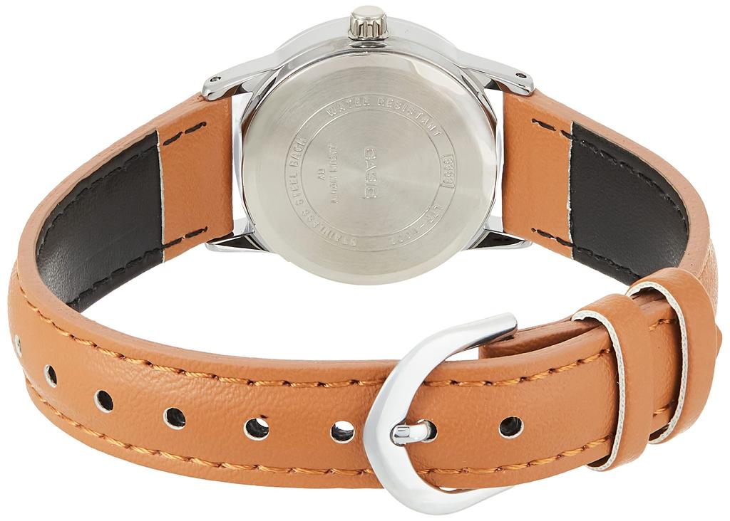 Casio LTP-V002D-1A Women's Watch, Silver/Brown, Strap.