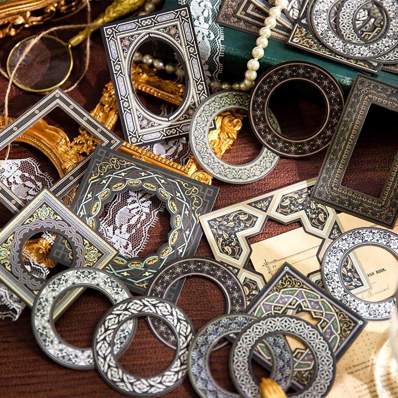 30Pcs/Pack Vintage Hollow Out Decorative Paper Material Perfect for Journaling Diy Scrapbooking Supplies