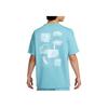 Nike Moisture Wicking Quick Dry Loose Short Sleeve T-Shirt Men Tops Denim-Blue FZ5276464
