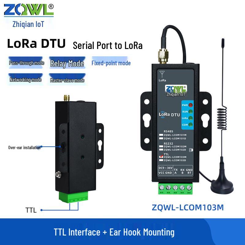 Zhiqian LoRa 433MHz RS485 Wireless Communication Module