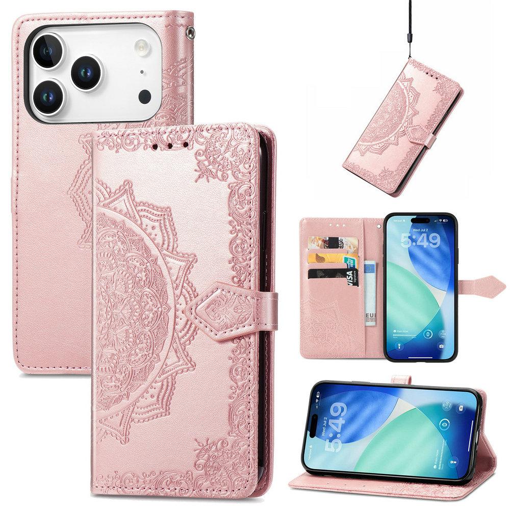 For iPhone17 Pro Max 5G 2026 Flip Case 3D Mandala Wallet Leather Etui iPhone 17 Pro Case iPhone17 Air 16 16E 15 Plus 14 13 12 11