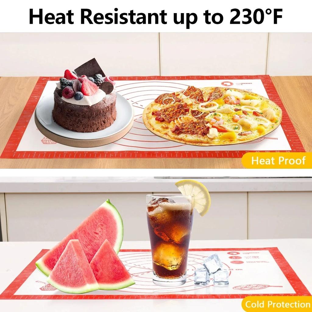 NEW Silicone Baking Mat Pizza Dough Maker Pastry Kitchen Gadgets Utensils Bakeware Kneading Baking Supplies Cooking Tools