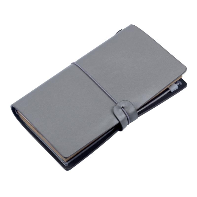 Compact PU Leather Traveler Notebook with Multiple Inserts A6 Size Portable Diary Suitable for Students Professionals