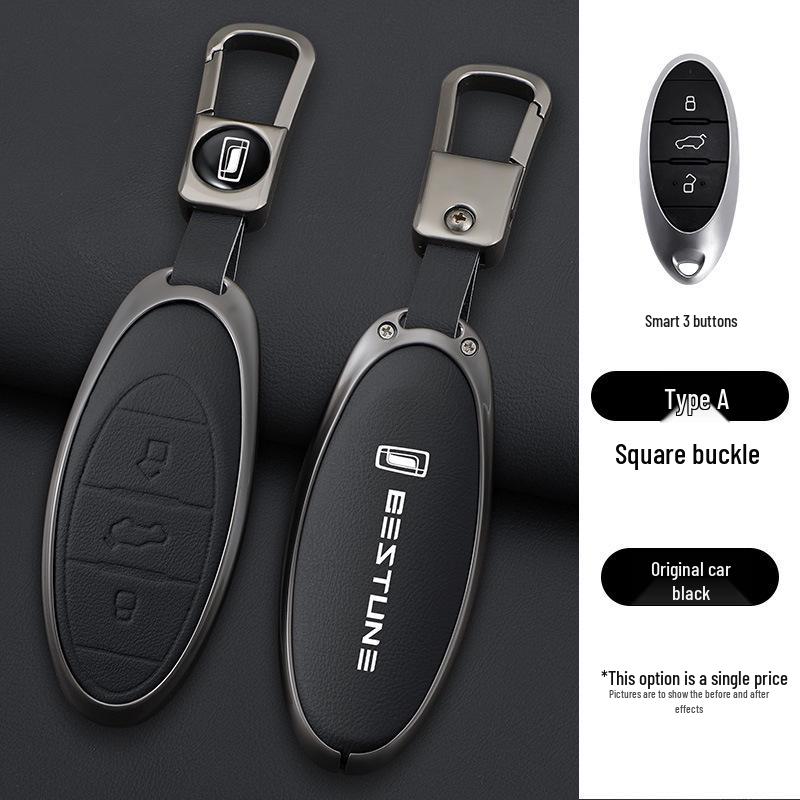 FAW Bestune T77/T99/B70 Car Key Case with Buckle, Full Wrap Shell for T55/T33, Unisex Design