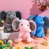 25Cm Elefante Peluche Giocattoli Morbidi Animali Kawaii Cuscino Morbido per Dormire Bambola Peluche Per Stanza Bambini Regali Decorativi
