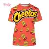 Top Y2k Cheetos Croccanti Stampa 3D T-shirt Moda Girocollo Hip Hop Cool
