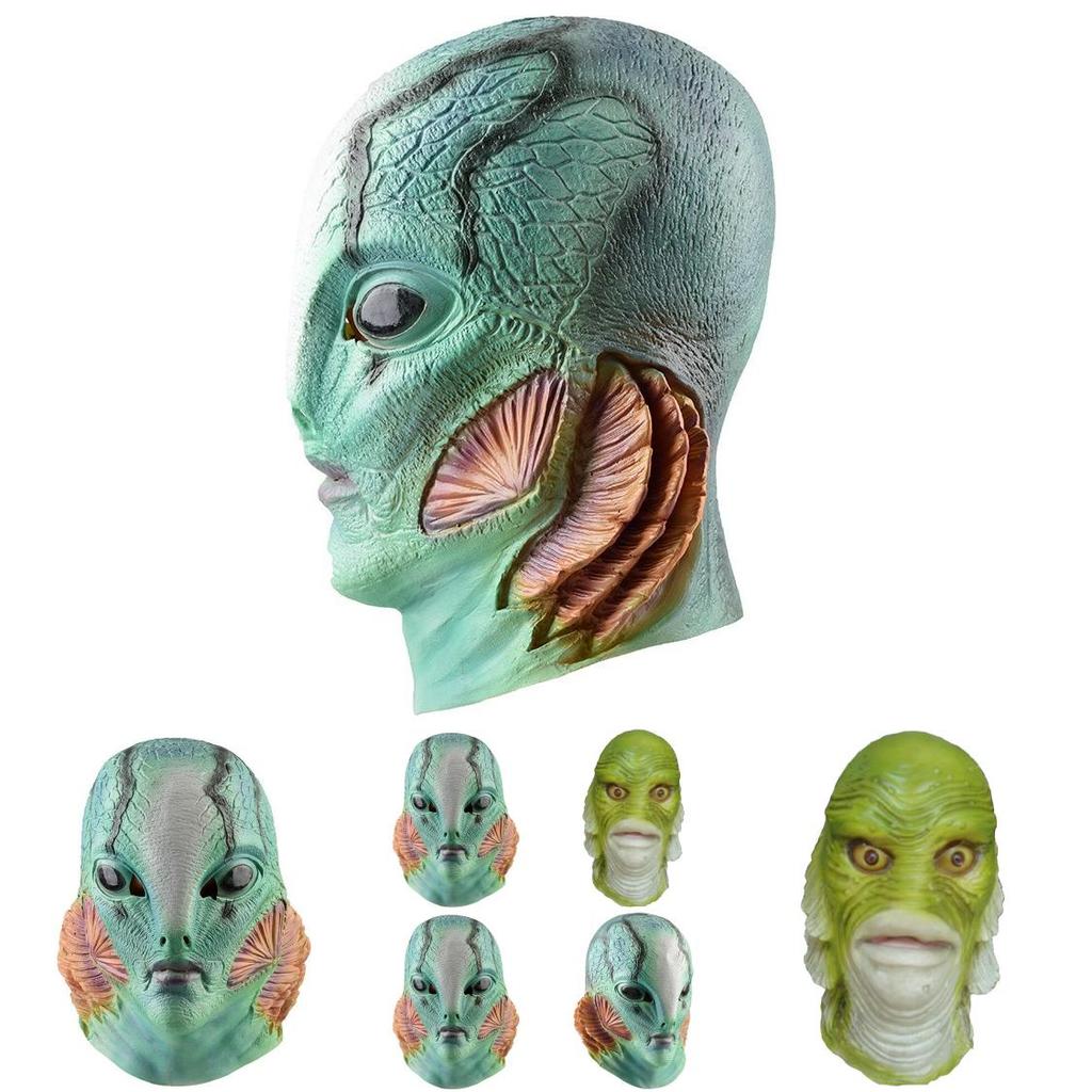 Monster Human Fish Head Mask With Latex Material For Role Play And Festival Costumes