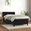 Exclusive House - Bed Slat Base with Mattress Black 100x200 Cm Velvet