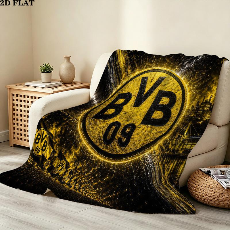 BVB 09 Flanelldecke, Hohe Qualität, Bequem für alle Jahreszeiten, Heimdekoration, Wärme und Komfort