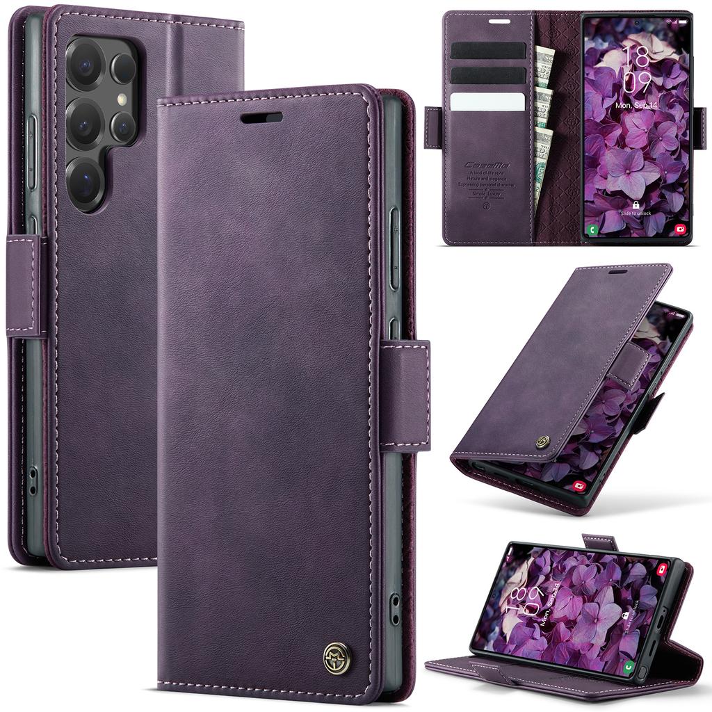 Wallet Card Leather Flip Case For Samsung Galaxy S25 S24 S23 S22 Note 20 Ultra Coque Magnetic Stand Shockproof Cover