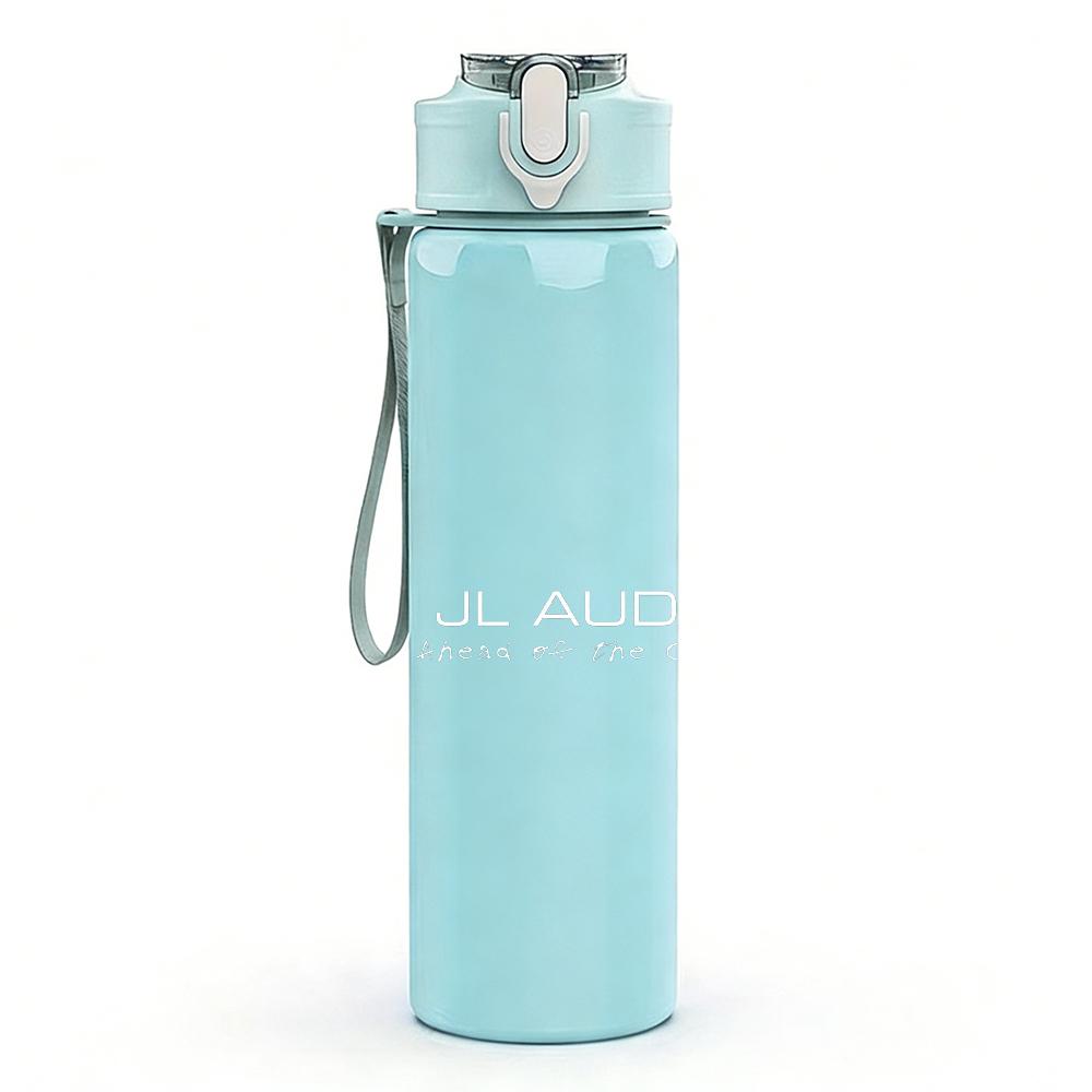 1PC Blank pale white empty faded print 750ml colorful plastic sports water bottle leakproof pop up lid with straw for outdoor work home use