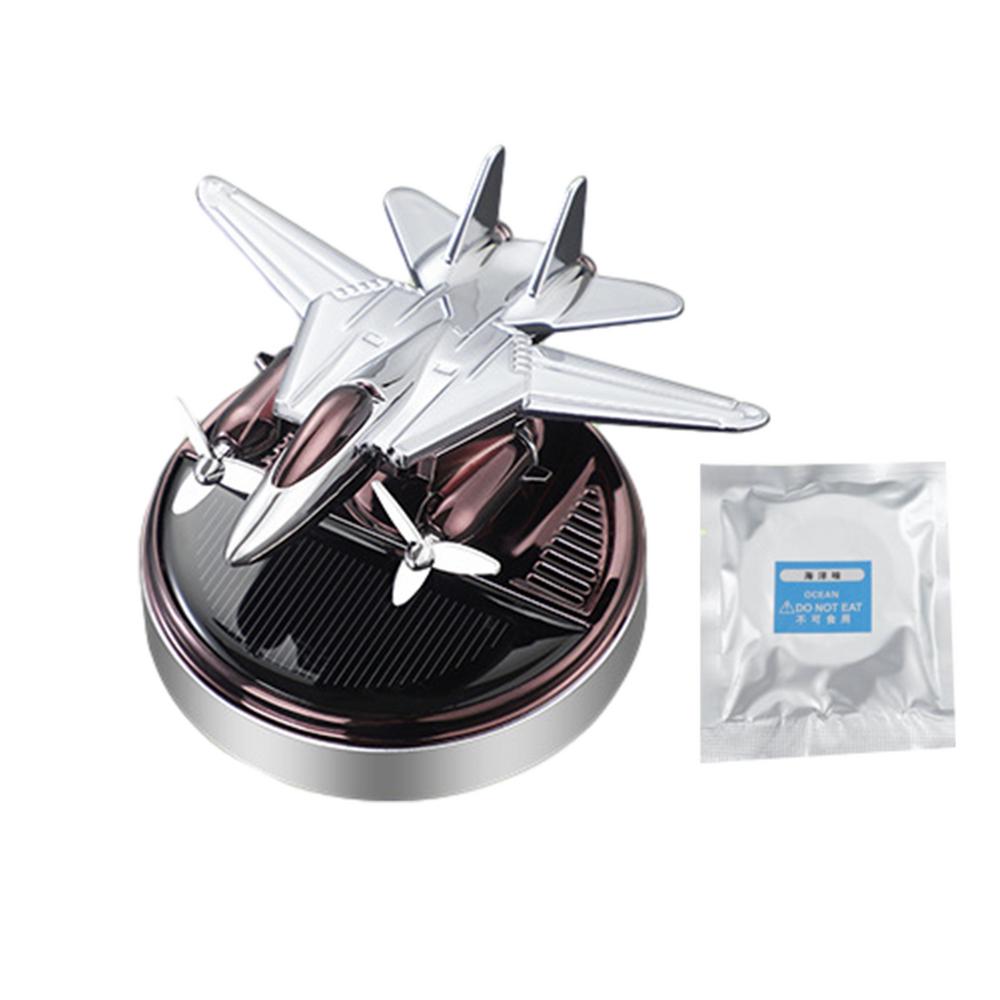 Solar Car Air Freshener Helicopter Automatic Rotation EssentialOil Diffuser Dashboard Camouflage Ornament Car Accessories