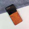 Compatible Leather Case for Samsung Galaxy Z Flip 8: Full Hinge Coverage & Drop Protection for Z Flip 6/7.