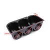 Car 52mm Carbon Triple Hole Gauge Pod Gauge Cup Dash Pod Mount Holder Pod Plastic Holder