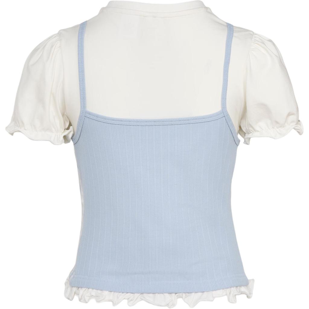 Adidas Originals Slim Round Neck Pullover Sports Short Sleeve Puff Sleeve T-Shirt Women Tops KY3298