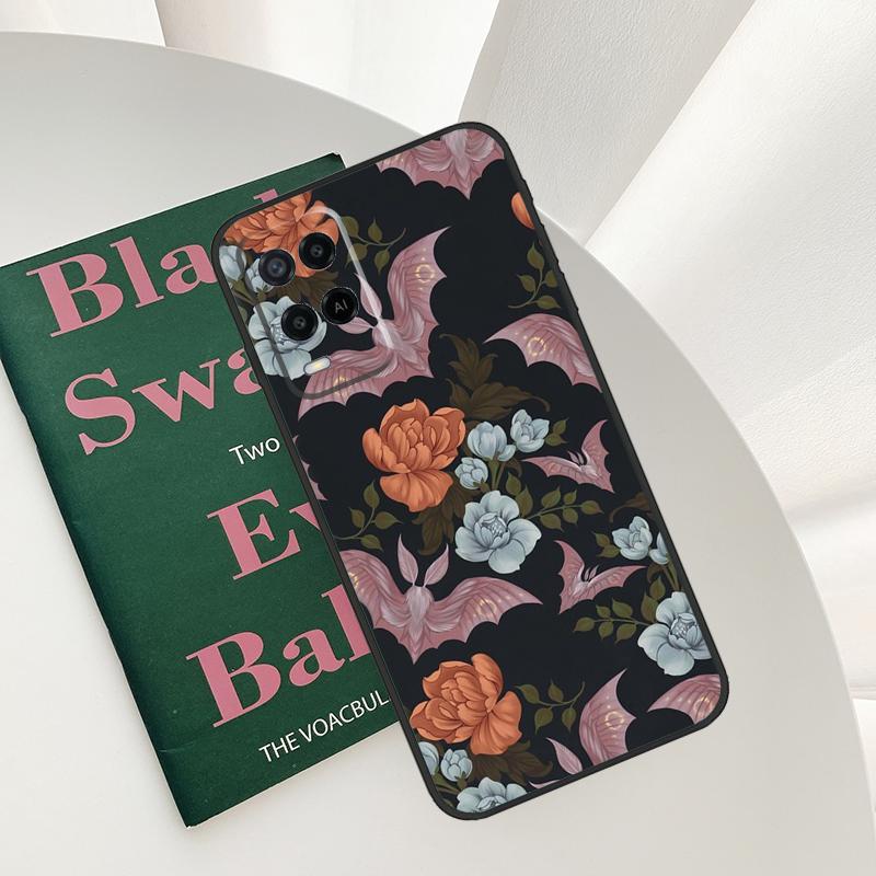Goth Vampire Bat Gothic Case For Oppo A52 A72 A76 A96 A54 A74 A94 A54S A57S A58 A78 A98 A57 A77 A15 A16 A17 Cover