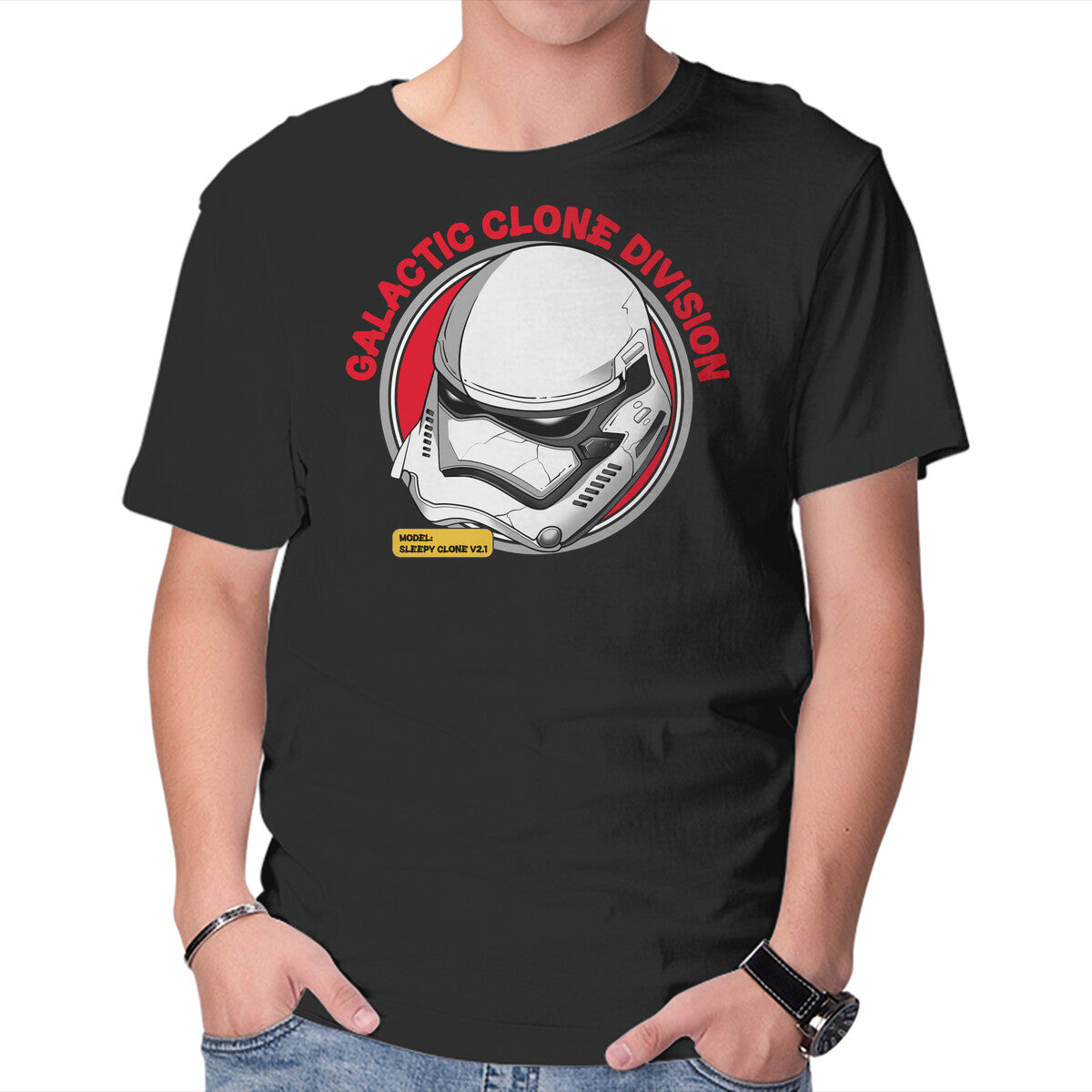 Unisex Crew Neck T-Shirt Trooper Sleepy Graphic Short Sleeve Casual Tee M