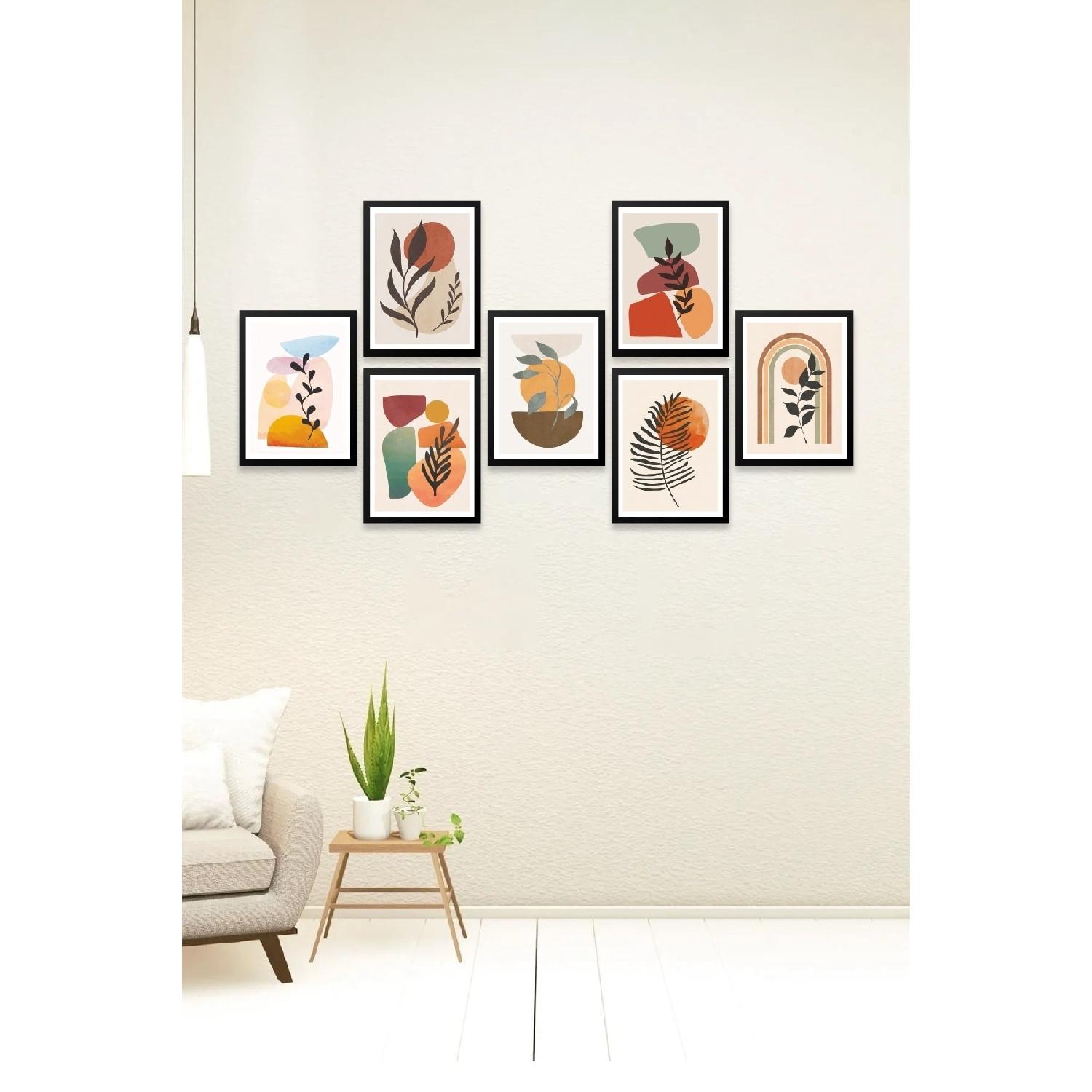 

8 Pieces Bohemian Leaves Wall Decor - Painting Set For Living Room Living Bedroom Kitchen Office Entrance