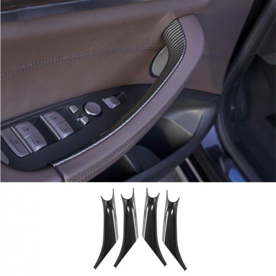 1Set ABS Carbon Fiber Car Inner Door Handle Inner Cover For BMW X3 X4 2018-