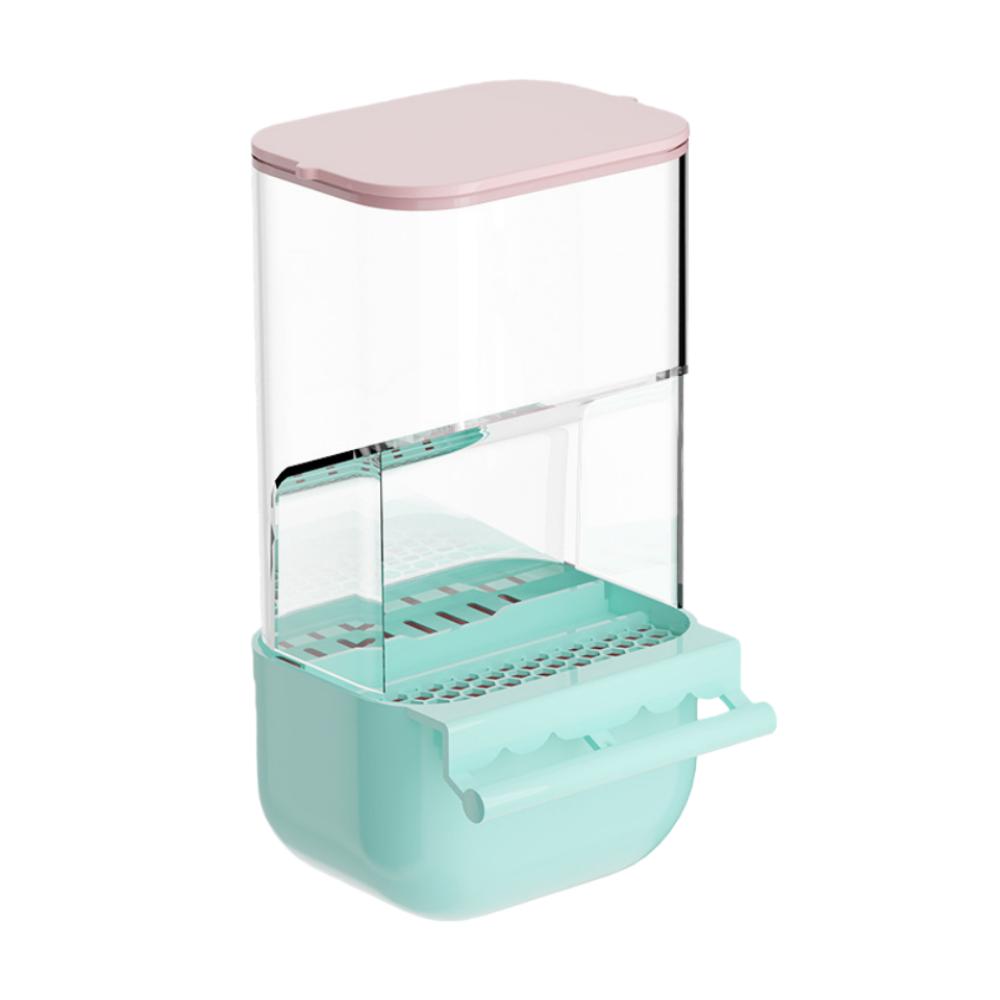 New Automatic Parrot Feeder Transparent Large Capacity Food Container Anti-Spill Cage Mount Pet Food Tray Pet Supplies