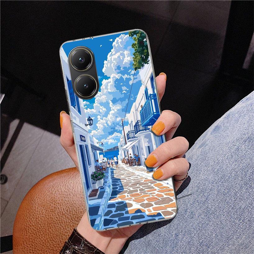 Greece In Summer Santorini Phone Case For Xiaomi Poco X7 X6 X5 Pro F7 Ultra Redmi 15C 15 13C 13 12C 12 10 10A 10C 9 9A 9C 9T Cov