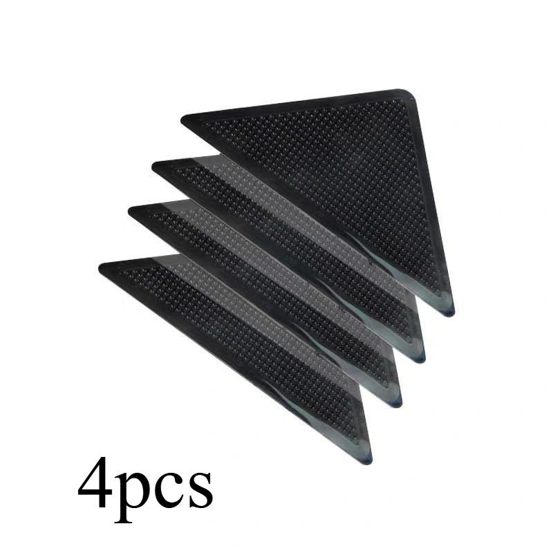 4/8/12Pcs Anti-skid Rubber Mat Triangle for Rug, Reusable Washable Grippers Rug Gripper, Non Slip Carpets Corners Pad